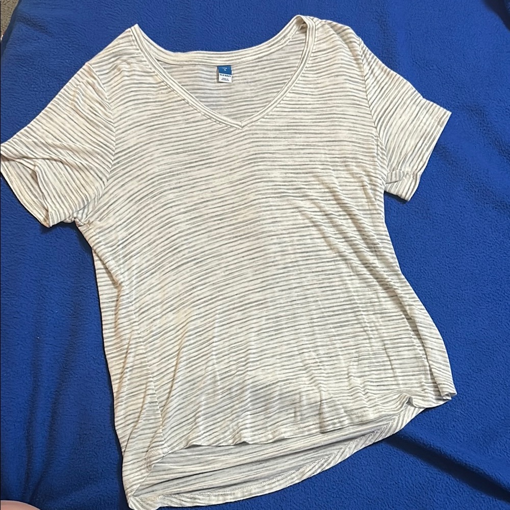 Striped V-Neck Women's Top